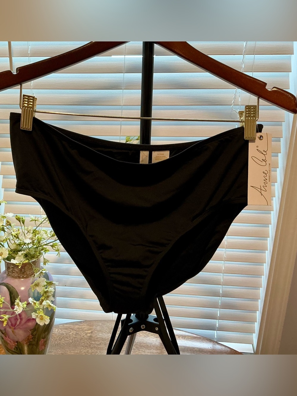 Anne Cole Black High-Waist Bikini Bottom
